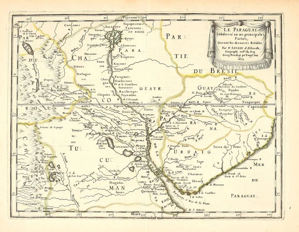 Παλιός Χάρτης Απεικόνιση Χάραξης — Φωτογραφία Αρχείου