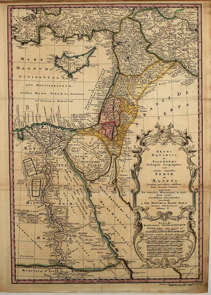 Velho Mapa Ilustração Gravura — Fotografia de Stock