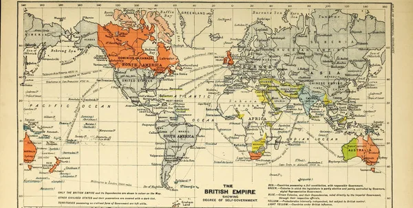 Atlante Della Geografia Commerciale Vecchia Immagine — Foto Stock