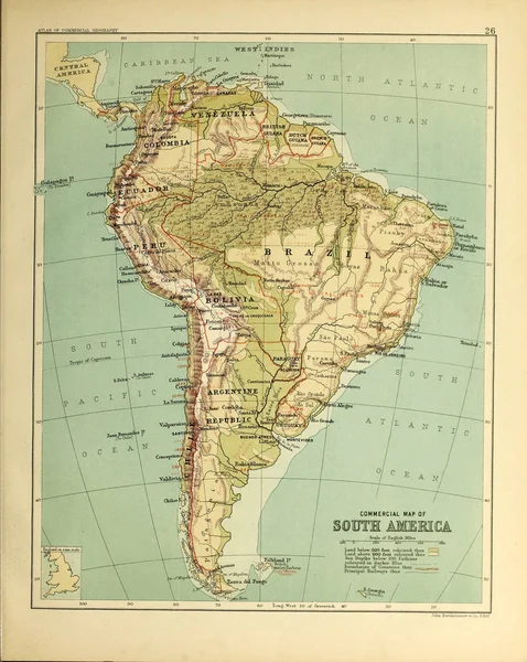 Atlas of commercial geography. Old image