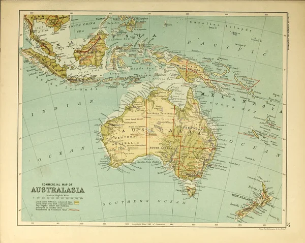 Atlas Geografii Komercyjnej Stary Obraz — Zdjęcie stockowe