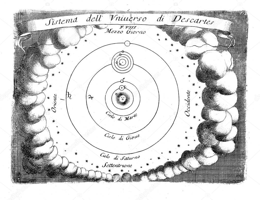 Astronomy theme. Illustration of engraving.