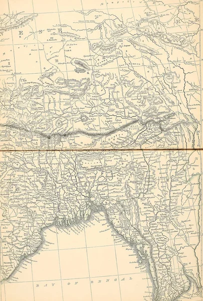 Old Map Engravin Image — Stock Photo, Image