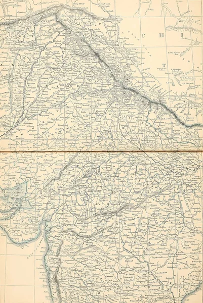 Oude Kaart Engravin Beeld — Stockfoto