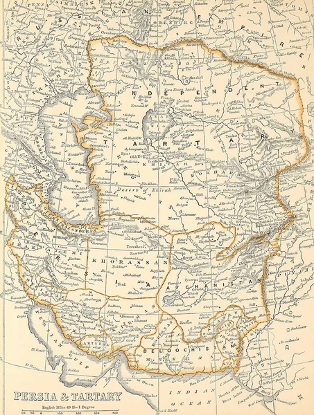 Vecchia Mappa Immagine Dell Incisione — Foto Stock