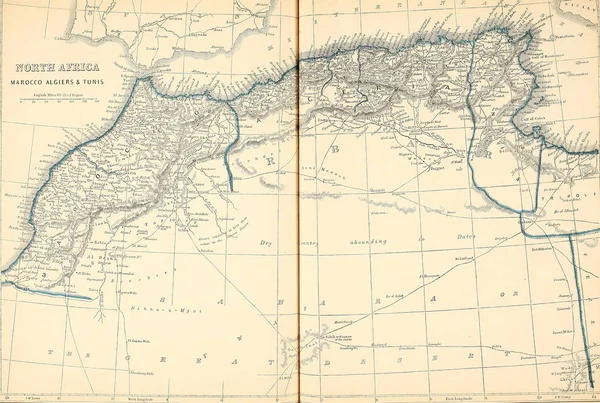 Vecchia Mappa Immagine Dell Incisione — Foto Stock