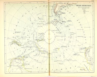 Eski harita. Retro illüstrasyon