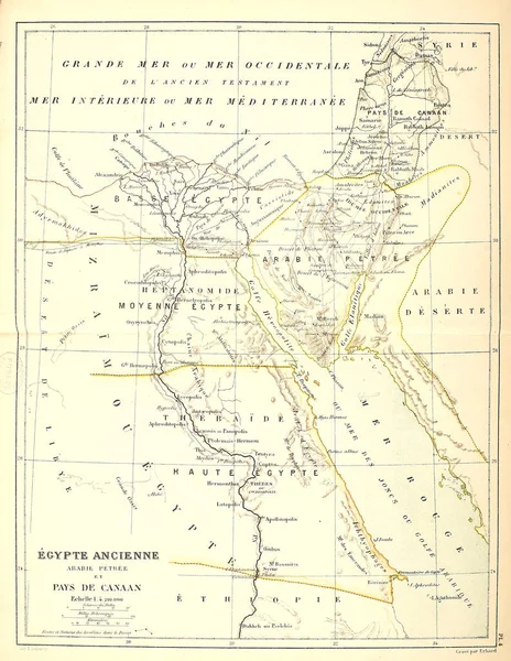 Vecchia Mappa Illustrazione Retrò — Foto Stock