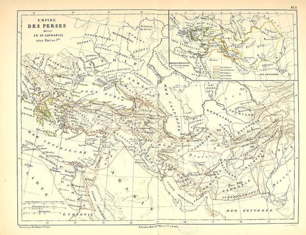 Vecchia Mappa Illustrazione Retrò — Foto Stock