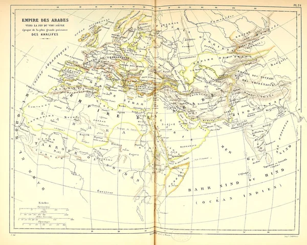 Vecchia Mappa Illustrazione Retrò — Foto Stock