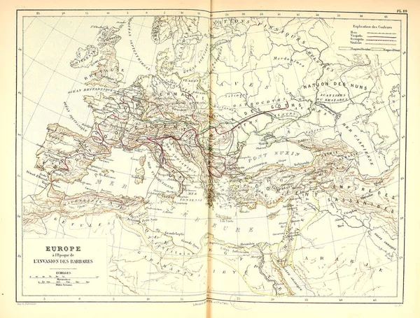 Stara Mapa Retro Ilustracja — Zdjęcie stockowe