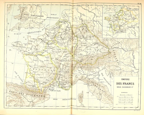 Vecchia Mappa Illustrazione Retrò — Foto Stock