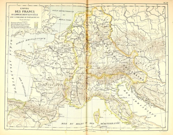 Stará Mapa Retro Ilustrace — Stock fotografie