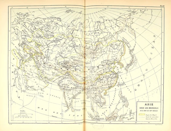 Stará Mapa Retro Ilustrace — Stock fotografie