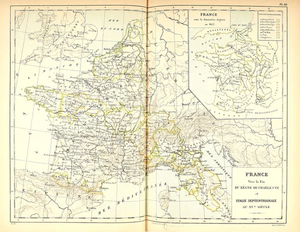 Stará Mapa Retro Ilustrace — Stock fotografie