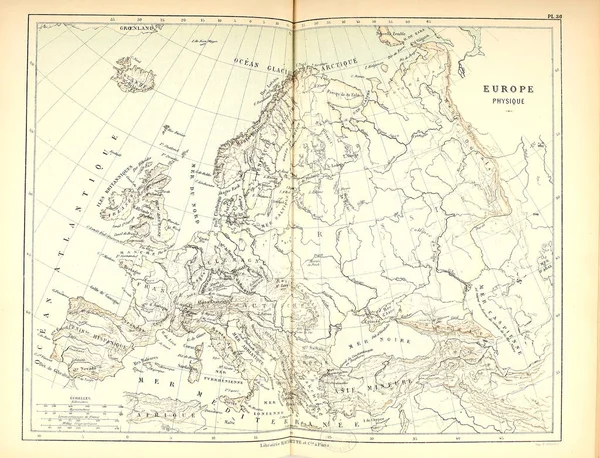 Stará Mapa Retro Ilustrace — Stock fotografie