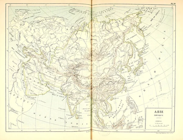 Stara Mapa Retro Ilustracja — Zdjęcie stockowe