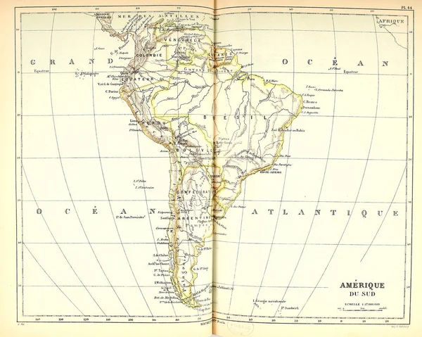 Velho Mapa Ilustração Retrô — Fotografia de Stock