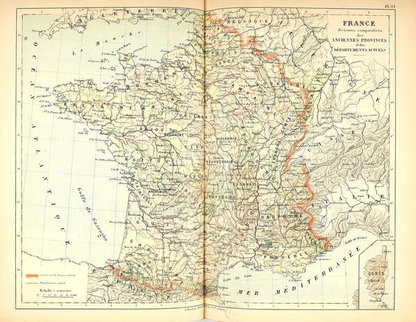 Stará Mapa Retro Ilustrace — Stock fotografie