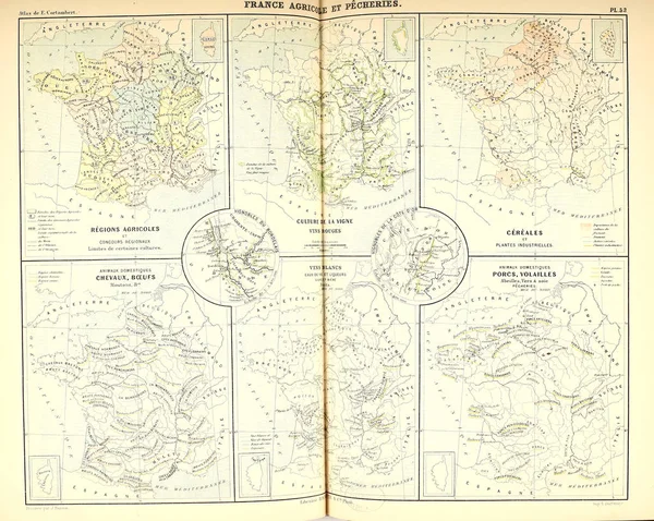 古い地図 レトロイラスト — ストック写真