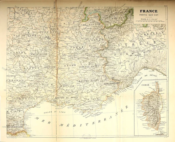 Viejo Mapa Retro Ilustración — Foto de Stock