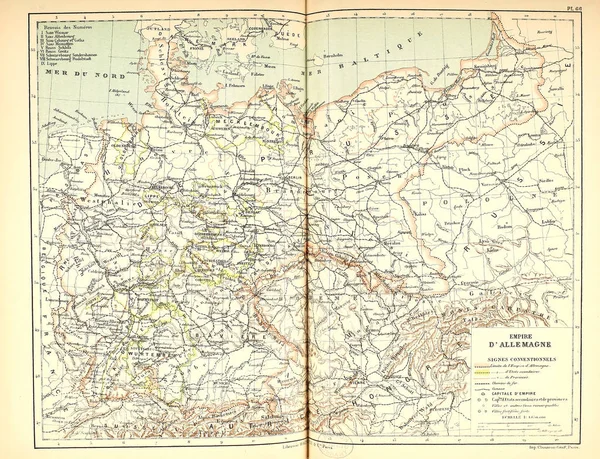 Stará Mapa Retro Ilustrace — Stock fotografie