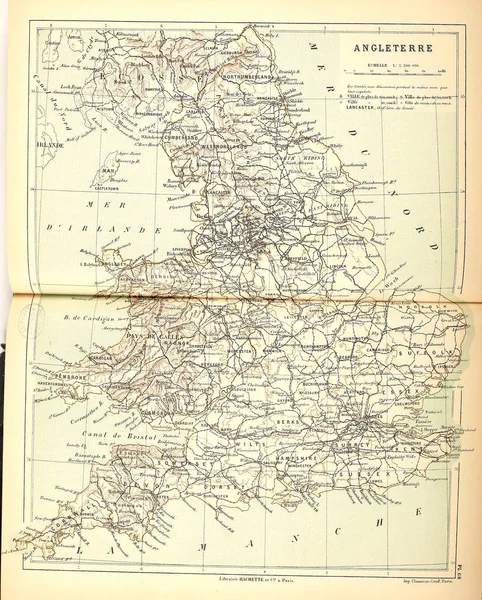 Vecchia Mappa Illustrazione Retrò — Foto Stock