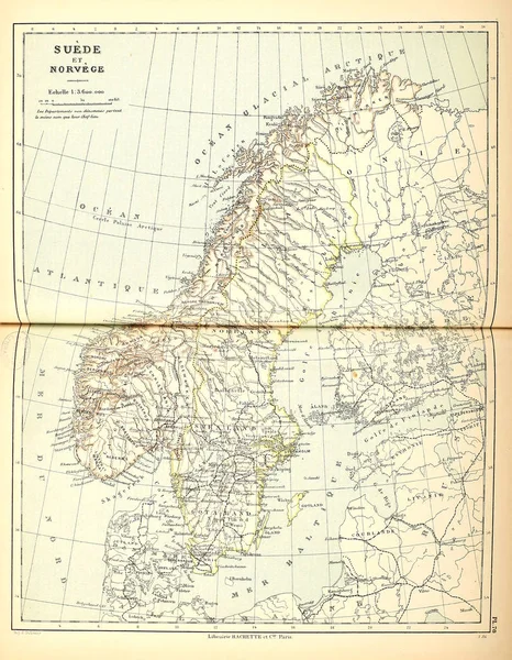 Vecchia Mappa Illustrazione Retrò — Foto Stock