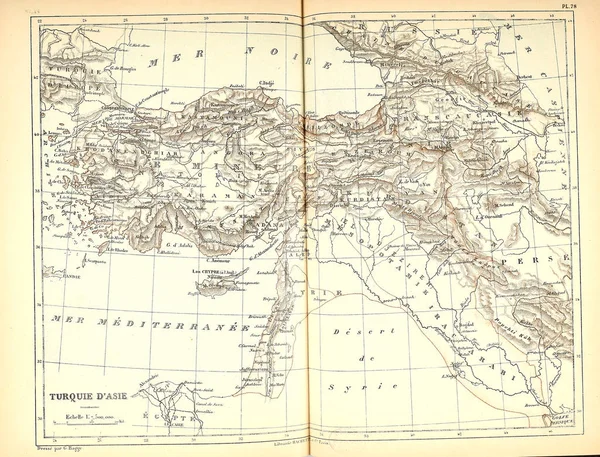 Stará Mapa Retro Ilustrace — Stock fotografie