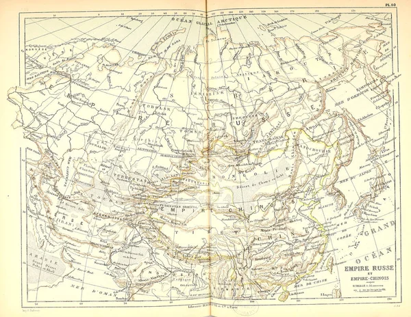 Vecchia Mappa Illustrazione Retrò — Foto Stock