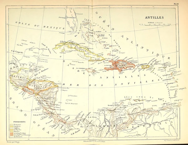 Стара Карта Ретро Ілюстрація — стокове фото