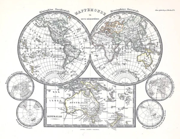 Stará Mapa Retro Ilustrace — Stock fotografie