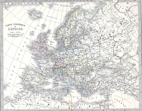 Stara Mapa Retro Ilustracja — Zdjęcie stockowe