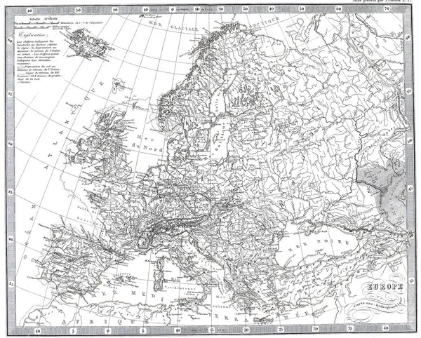 Stara Mapa Retro Ilustracja — Zdjęcie stockowe