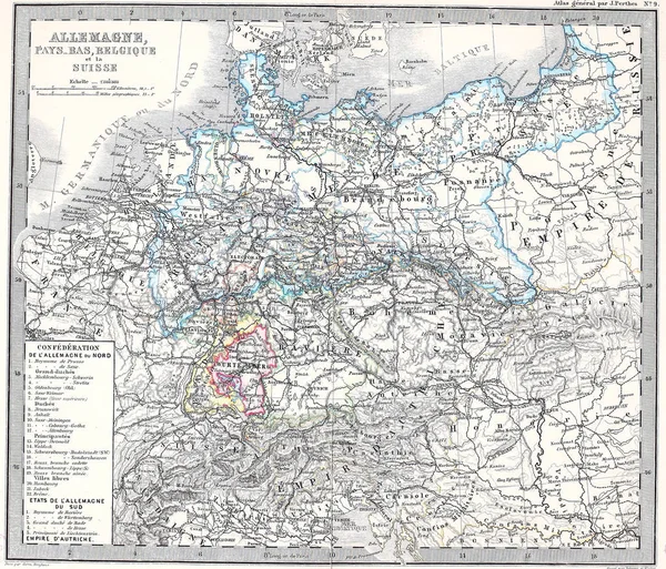 Alte Landkarte Retro Illustration — Stockfoto