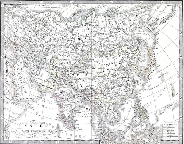 Vecchia Mappa Illustrazione Retrò — Foto Stock