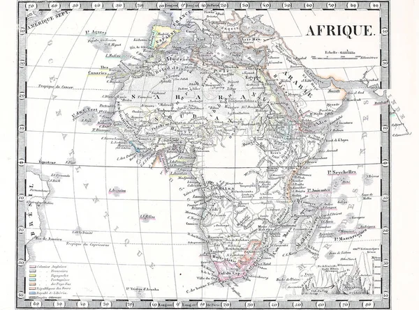 Velho Mapa Ilustração Retrô — Fotografia de Stock