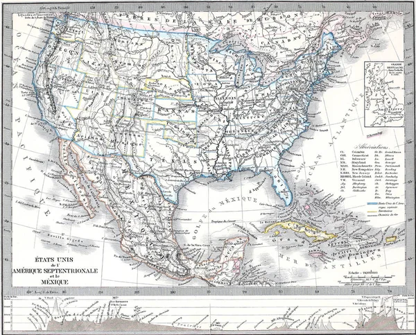 Viejo Mapa Retro Ilustración —  Fotos de Stock