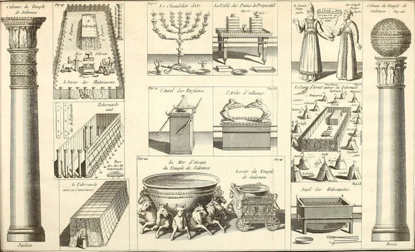 Solomo temple. Engraving image — Stock Image Solomo Temple Engraving Image Stock Image