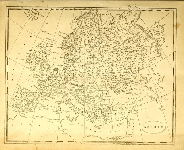 Eski harita. Gravür görüntü