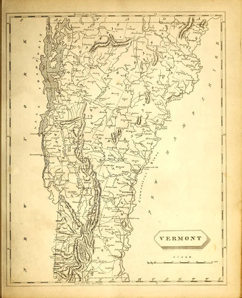 Old Map Engraving Image — Stock Photo, Image