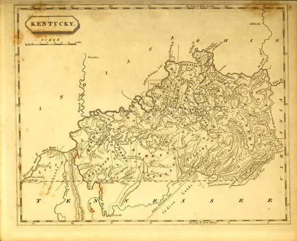 Old Map Engraving Image — Stock Photo, Image