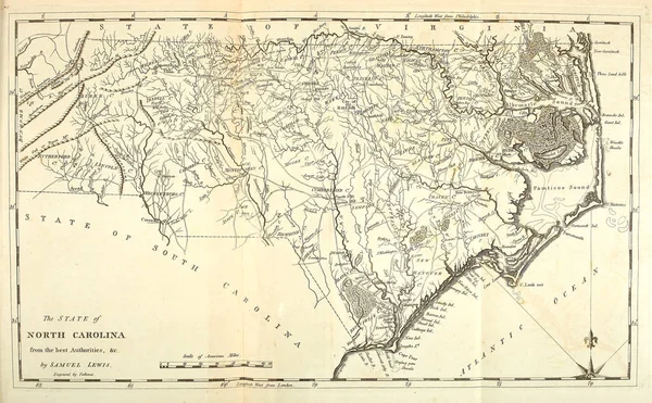 Old Map Engraving Image — Stock Photo, Image