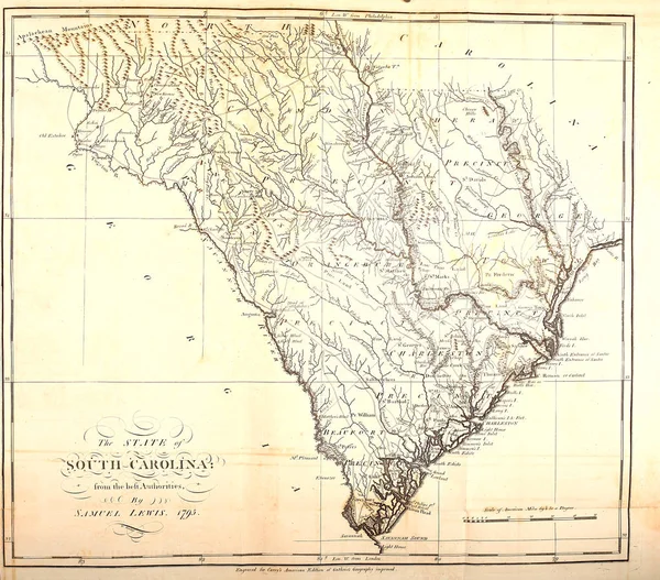 Old Map Engraving Image — Stock Photo, Image