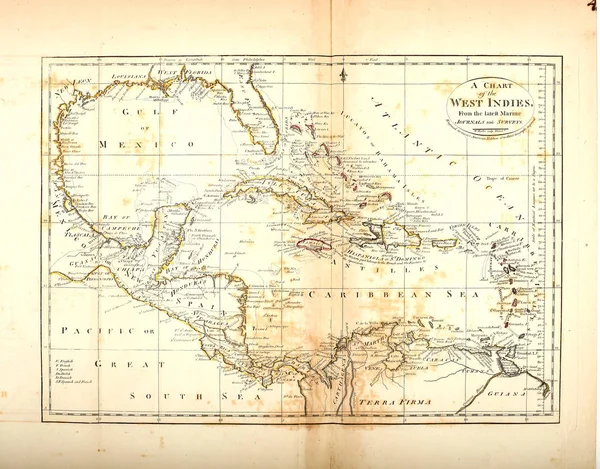 Old Map Engraving Image — Stock Photo, Image