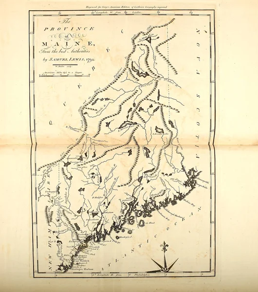 Old Map Engraving Image — Stock Photo, Image