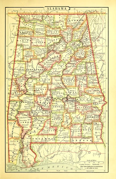 Old State Map — Stock Photo, Image