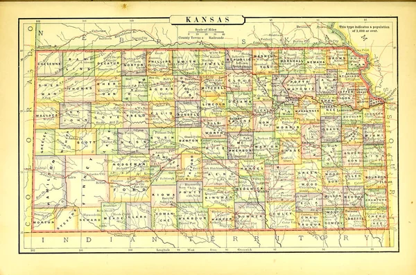 Viejo Estado Mapa —  Fotos de Stock