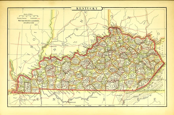 Πολιτεία Των Ηπα Χάρτη — Φωτογραφία Αρχείου