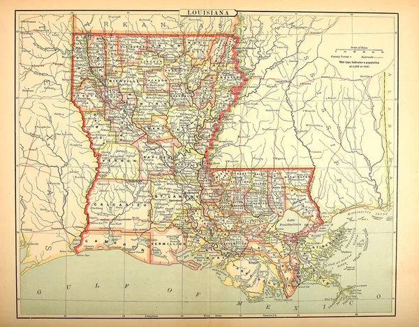 Viejo Estado Mapa —  Fotos de Stock
